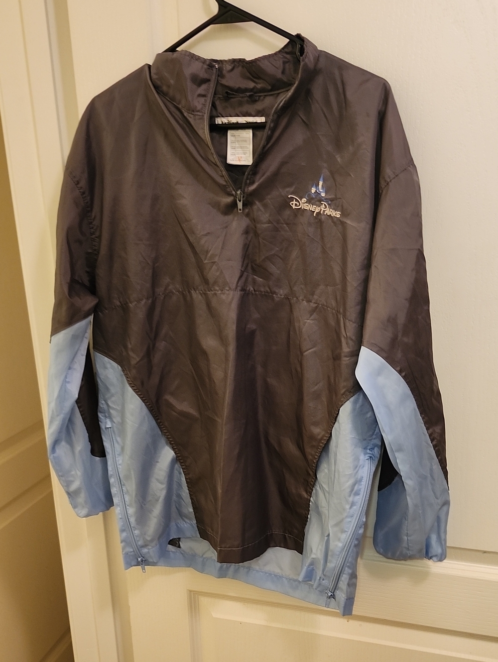 Disney Raincoat Jacket - Black & Light Blue Colorblock